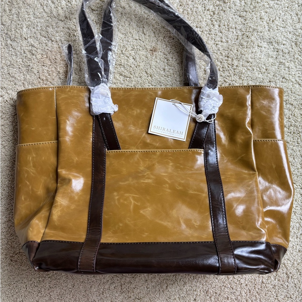 NWT Shiraleah Tan and Brown Tote Bag!!!